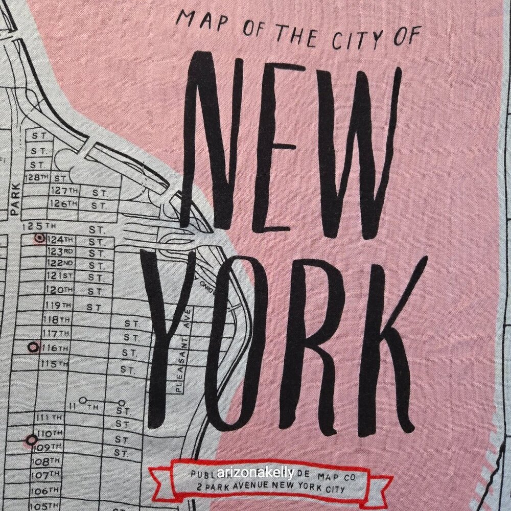 kate spade NYC New York Map Scarf Pink - Picture 2 of 14